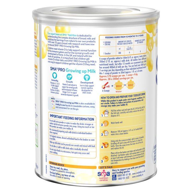 SMA Pro 3 Growing up Milk Powder 1-3 Yrs   800g GOODS M&S   