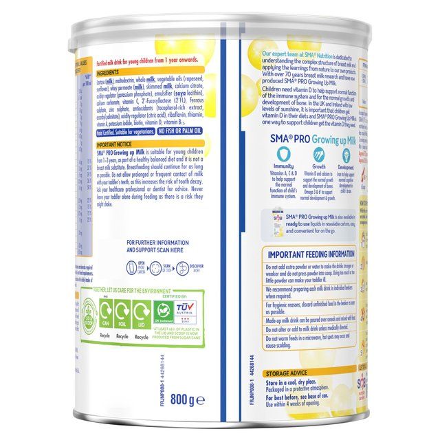 SMA Pro 3 Growing up Milk Powder 1-3 Yrs   800g GOODS M&S   