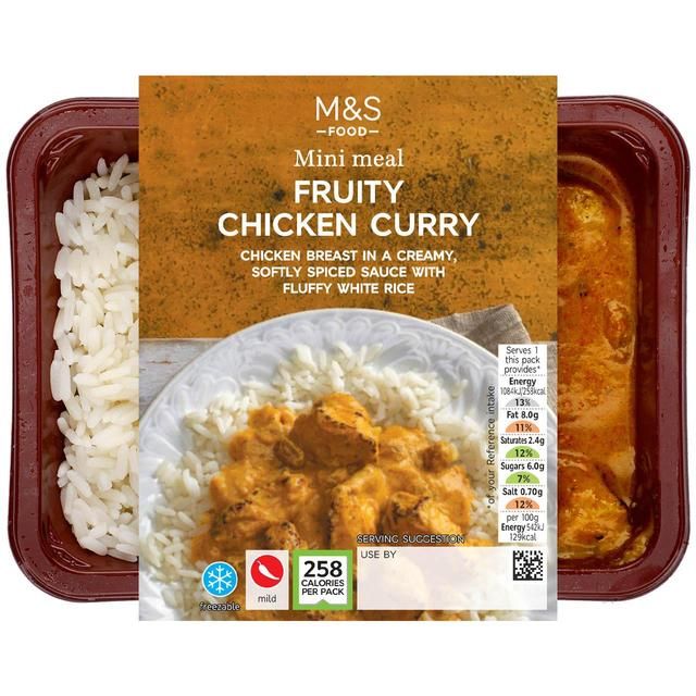 M&S Fruity Chicken Curry with Rice Mini Meal   200g