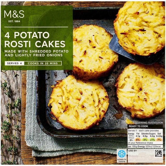 M&S 4 Potato Rosti Cakes   300g