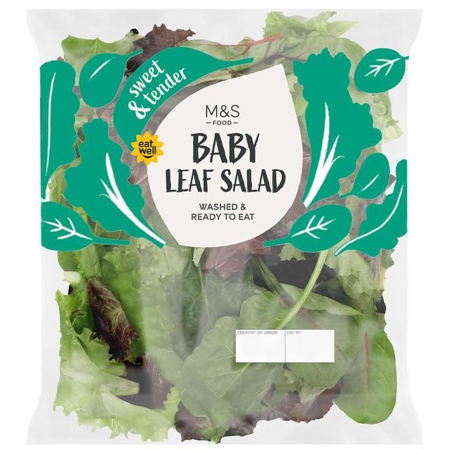 M&S Baby Leaf Salad Washed & Ready to Eat   80g GOODS M&S   