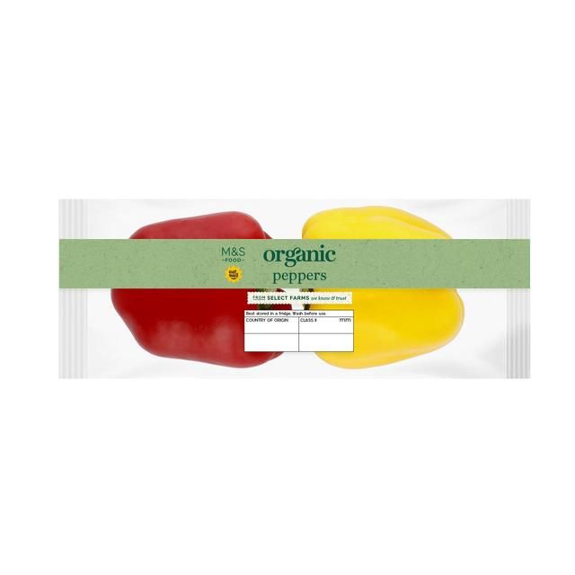 M&S Organic Peppers   2 per pack