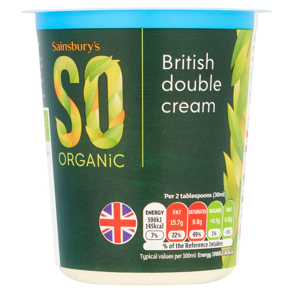 Sainsbury's Double Cream, SO Organic 300ml