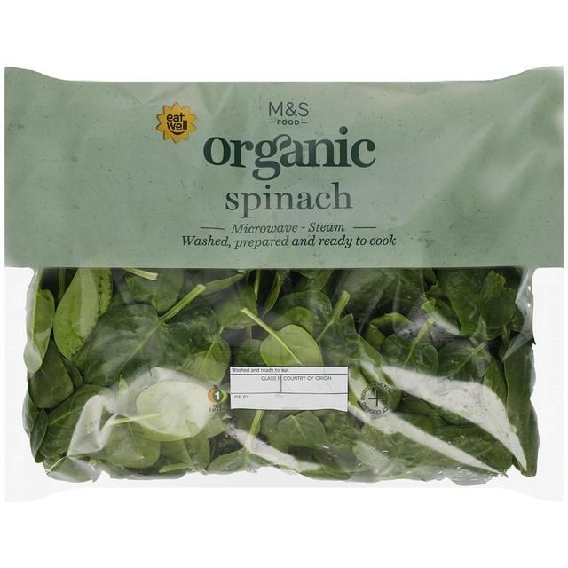 M&S Organic Spinach   200g