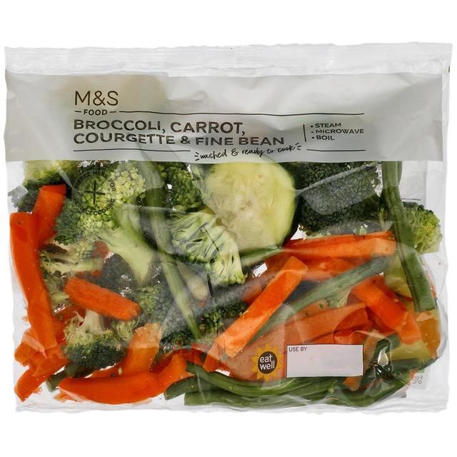 M&S Broccoli Carrot Courgette & Fine Bean Mix   320g GOODS M&S   