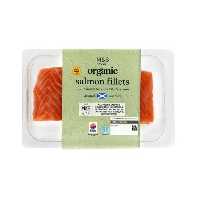 M&S Organic 2 Salmon Fillets   240g