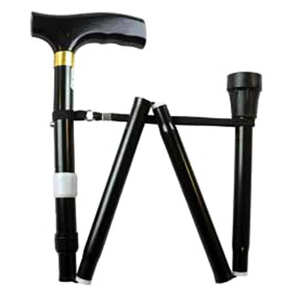 NRS Folding Walking Stick Black Floral