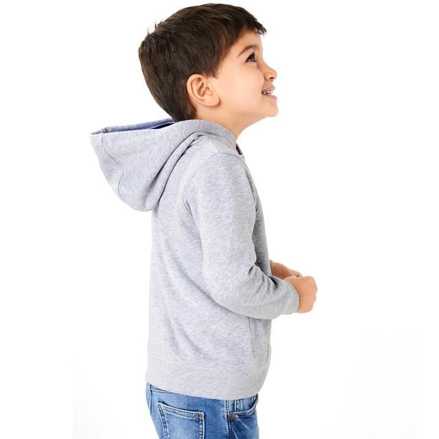 M&S Boys Pullover Hoodie Grey 2-3 Years GOODS M&S   