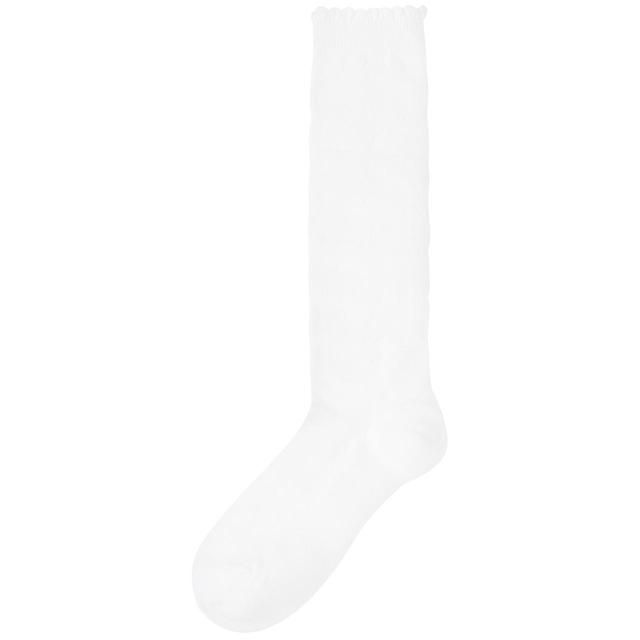 M&S 5pk Butterfly Knee High School Socks White