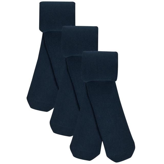 M&S Kids Body Sensor School Tights 3 Pack Navy