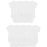 M&S Cotton Short Sleeve Bodysuits 7 Pack White GOODS M&S   