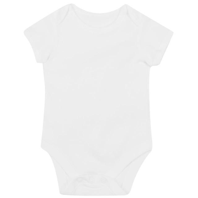 M&S Cotton Short Sleeve Bodysuits 7 Pack White