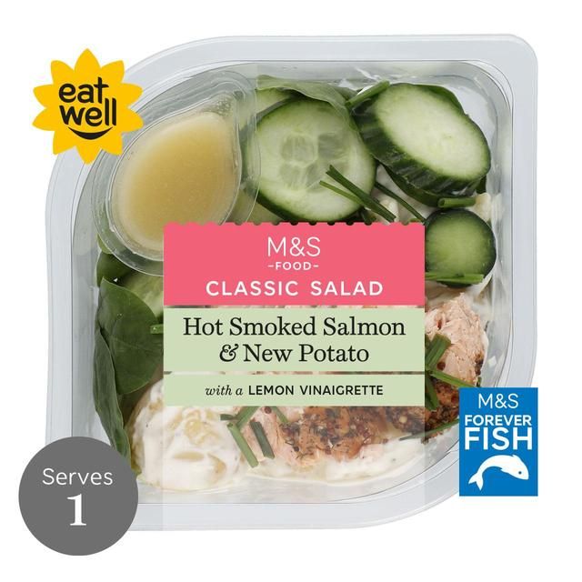 M&S Hot Smoked Salmon & New Potato Salad   340g