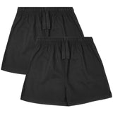 M&S Cotton Shorts 2 Pack 4-10 Years Black GOODS M&S   