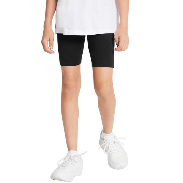 M&S 2pk Cotton Stretch Shorts 4-14 Years Black