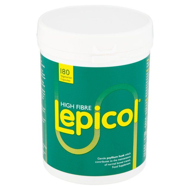 Lepicol High Fibre Psyllium Husk Normal Bowel Supplement Capsules    180 per pack GOODS M&S   