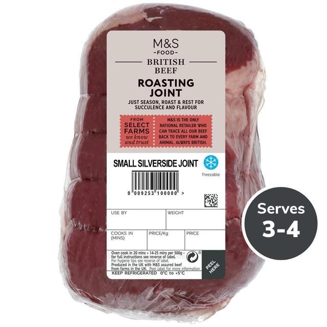 M&S Select Farms British Beef Roasting Joint   Typically: 1.07kg