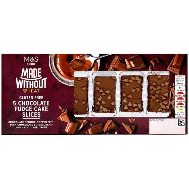 M&S Made Without 5 Chocolate Fudge Cake Slices   127g GOODS M&S   