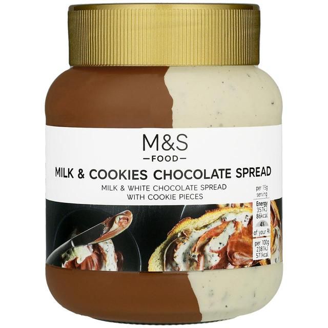 M&S Milk & Cookies Chocolate Spread   400g GOODS M&S   