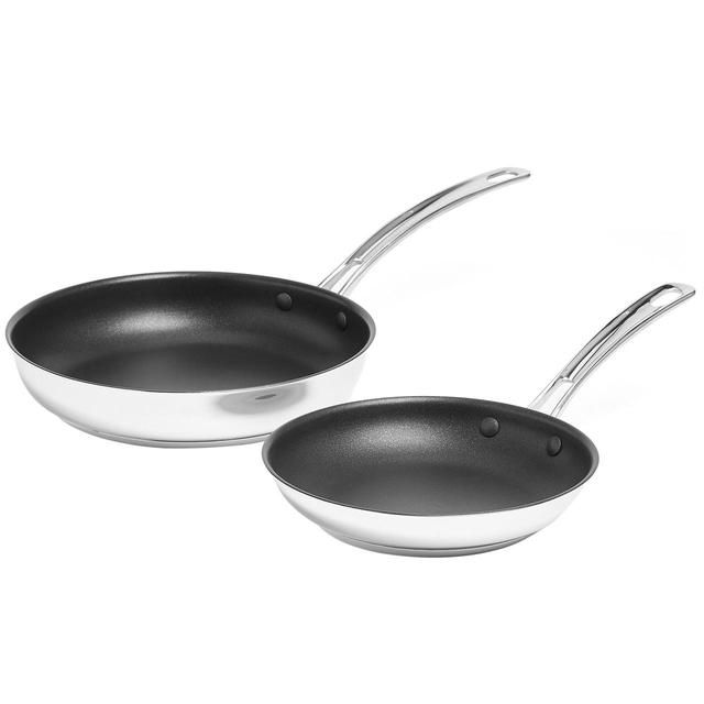 M&S Stainless Steel Frying Pan Set   2 per pack