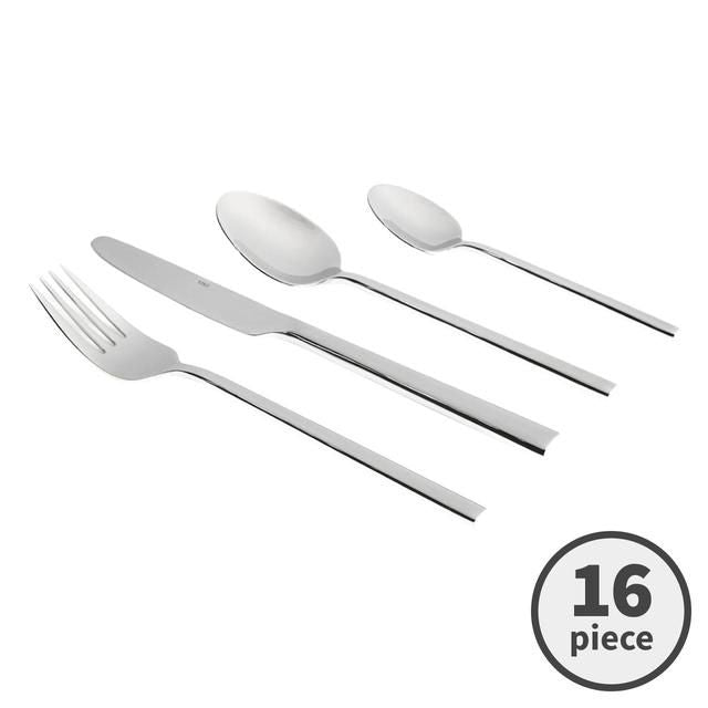 M&S Manhattan Stainless Steel Cutlery Set   16 per pack