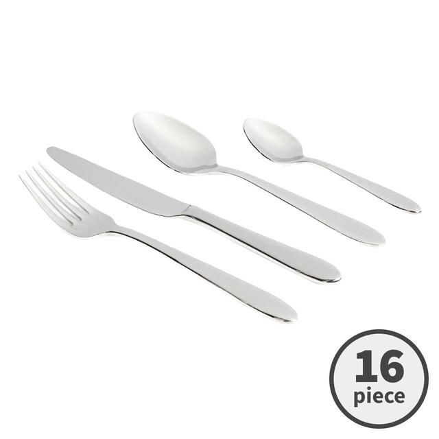 M&S Maxim Stainless Steel Cutlery Set   16 per pack