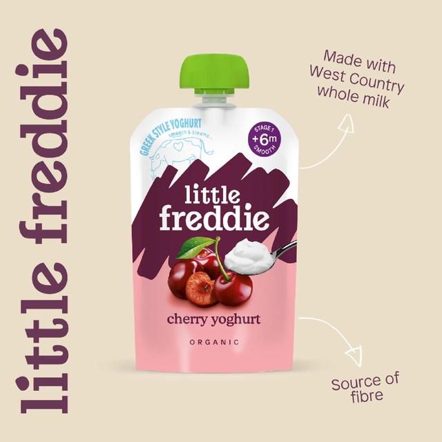 Little Freddie Cherry with Greek Style Yoghurt Organic Pouch 6 mths+   100g