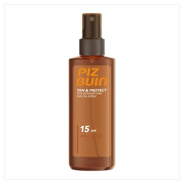 Piz Buin Tan & Protect SPF 15 Sunscreen Spray Tan Accelerating Oil   150ml GOODS M&S   