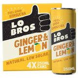 Lo Bros Kombucha Ginger & Lemon Low Sugar Multipack   4 x 250ml GOODS M&S   