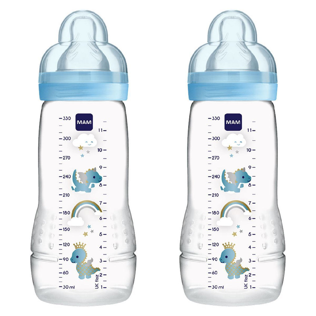 MAM Easy Active Baby Bottle 330ml 2 Pack – Blue