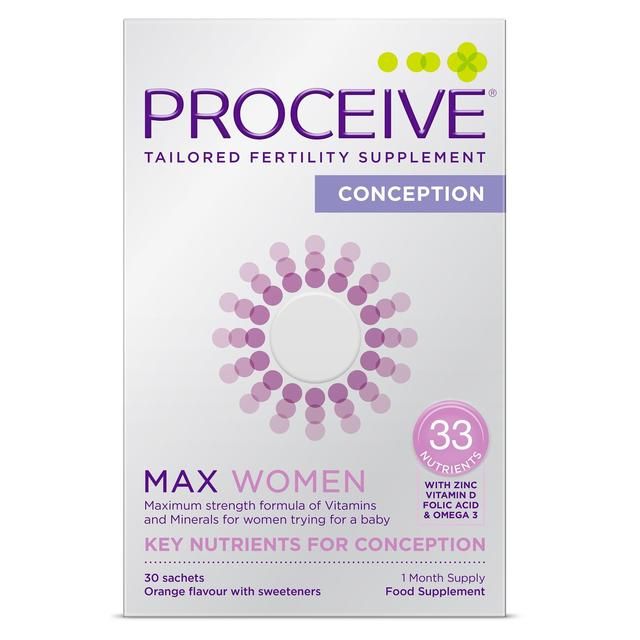 Proceive Women's Max Orange Fertility Supplement Conception Sachets   30 per pack