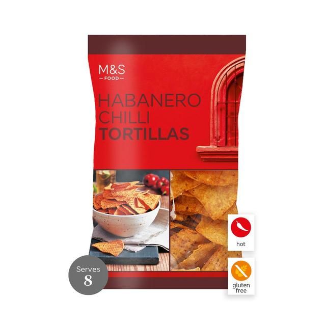 M&S Habanero Chilli Tortilla Chips   200g