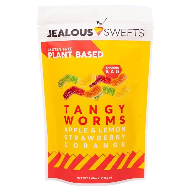 Jealous Sweets Tangy Worms Plant-based Gummy Sweets   125g