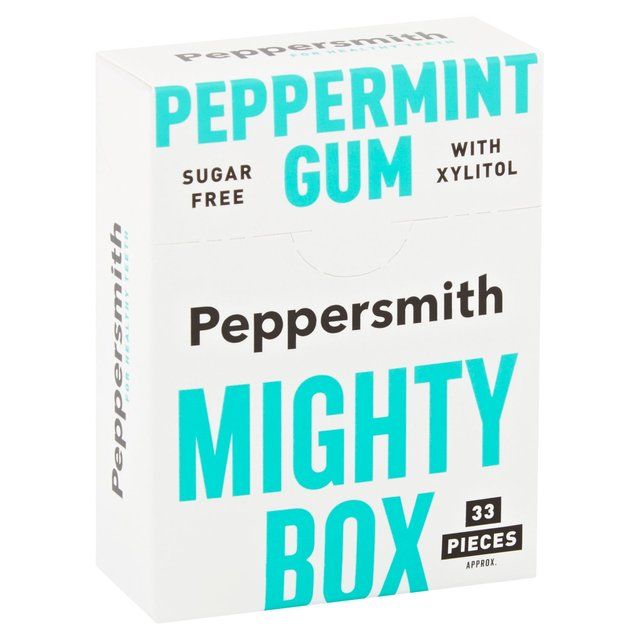 Peppersmith 100% Xylitol Mighty Box Peppermint Gum   50g