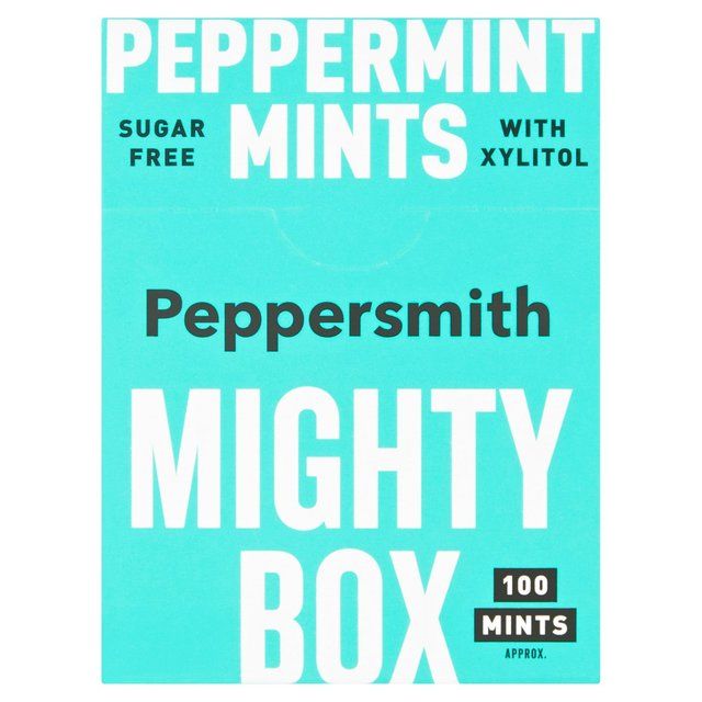 Peppersmith 100% Xylitol Mighty Box Peppermint Mints   60g