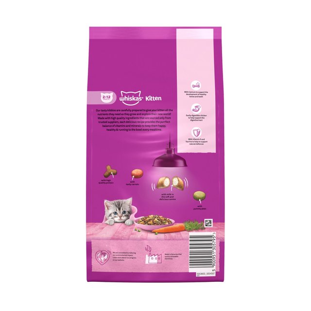 Whiskas 2-12mnths Kitten Dry Cat Food with Chicken   1.9kg GOODS M&S   