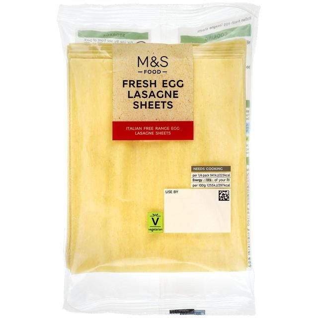 M&S Fresh Egg Lasagne Sheets   300g