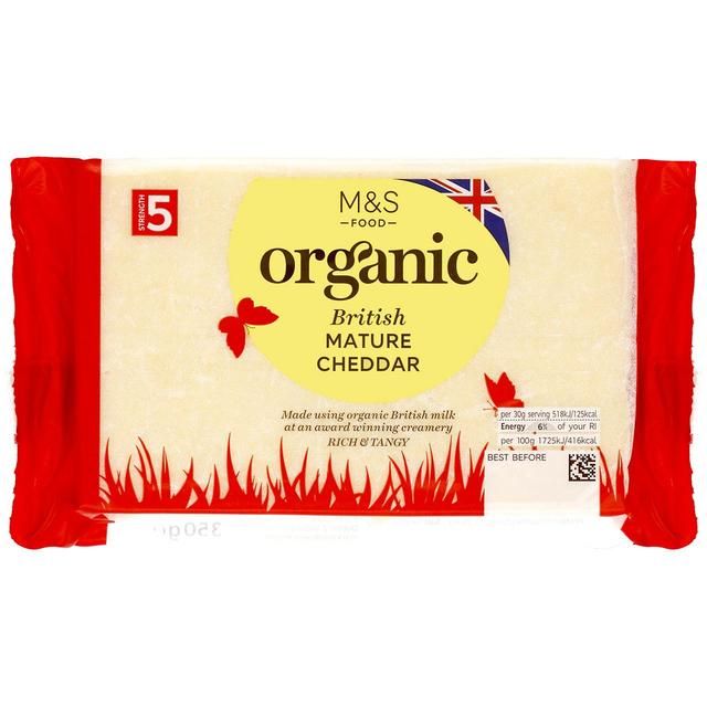 M&S Organic British Mature Cheddar   350g GOODS M&S   