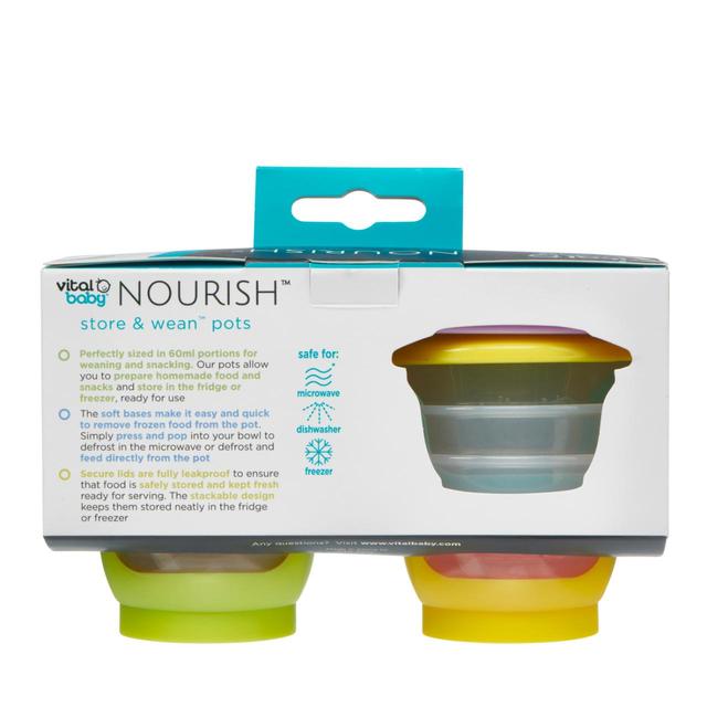 Vital Baby Store & Wean Pots   6 x 60ml GOODS M&S   