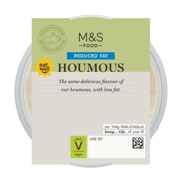 M&S Reduced Fat Houmous with Extra Virgin Olive Oil   230g