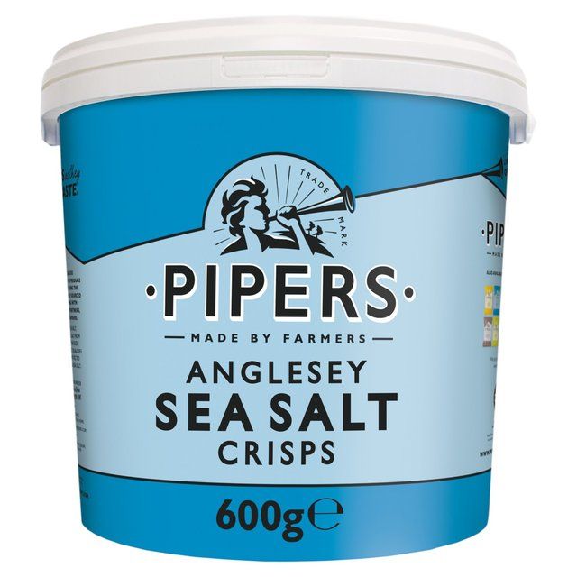 Pipers Anglesey Sea Salt Crisps Sharing Tub   600g GOODS M&S   