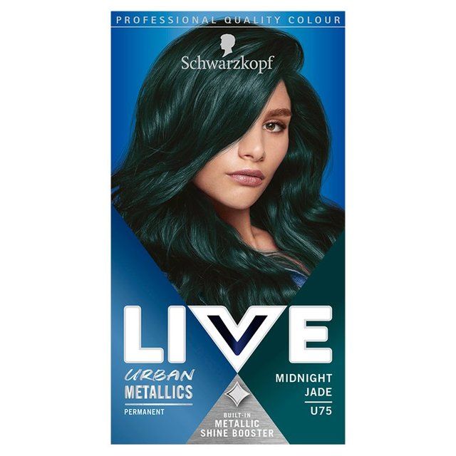 Schwarzkopf LIVE U75 Midnight Jade Green Permanent Hair Dye   1ml