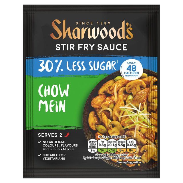 Sharwood's Chow Mein 30% Less Sugar Stir Fry Sachet   120g