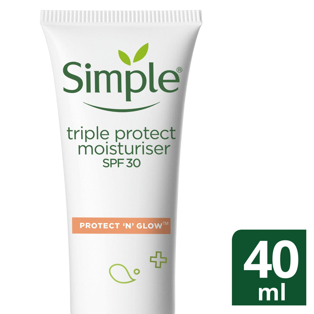 Simple Protect 'N' Glow Triple Protect Moisturiser SPF 30 40ml