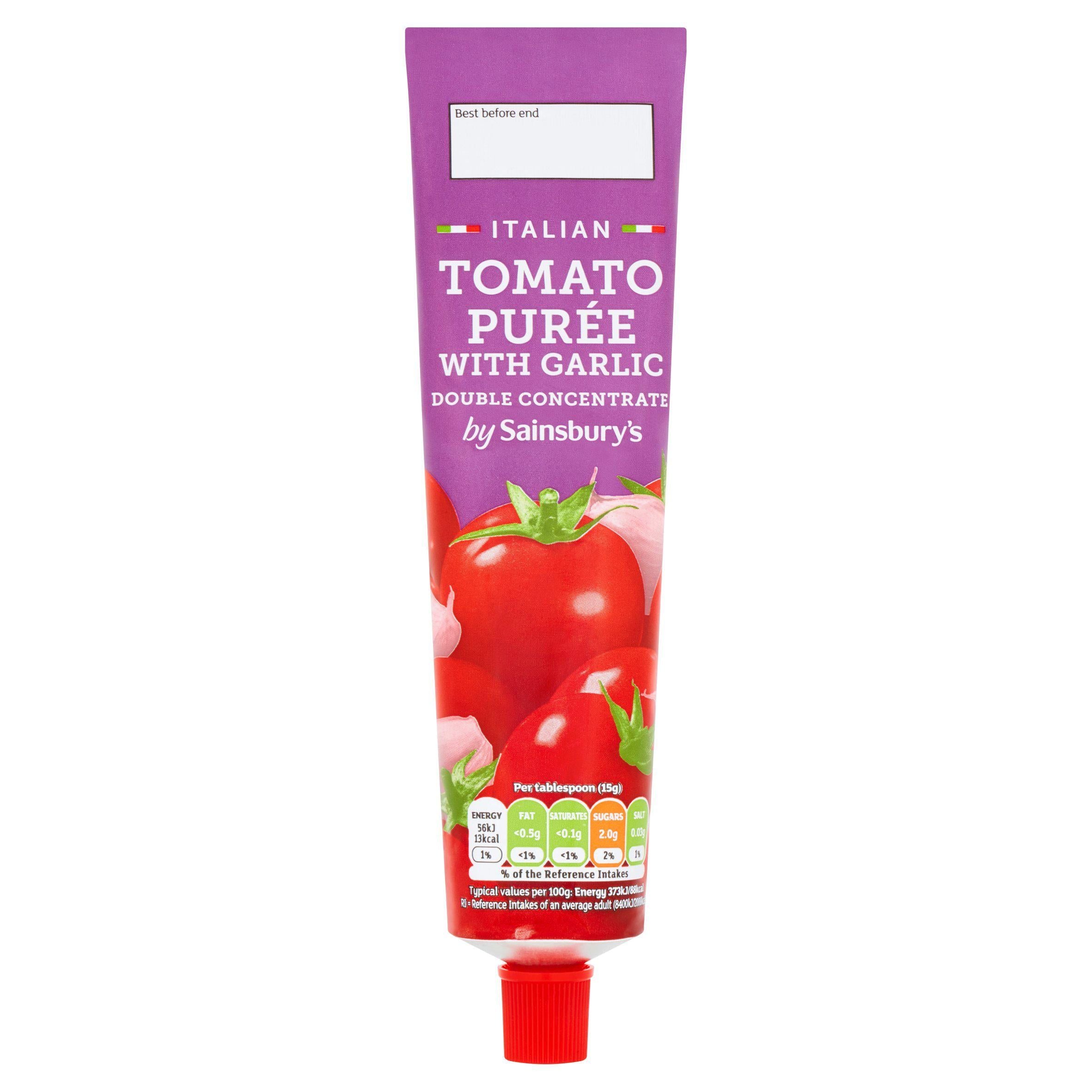 Sainsbury's Tomato Puree With Garlic 200g Tomatoes Sainsburys   