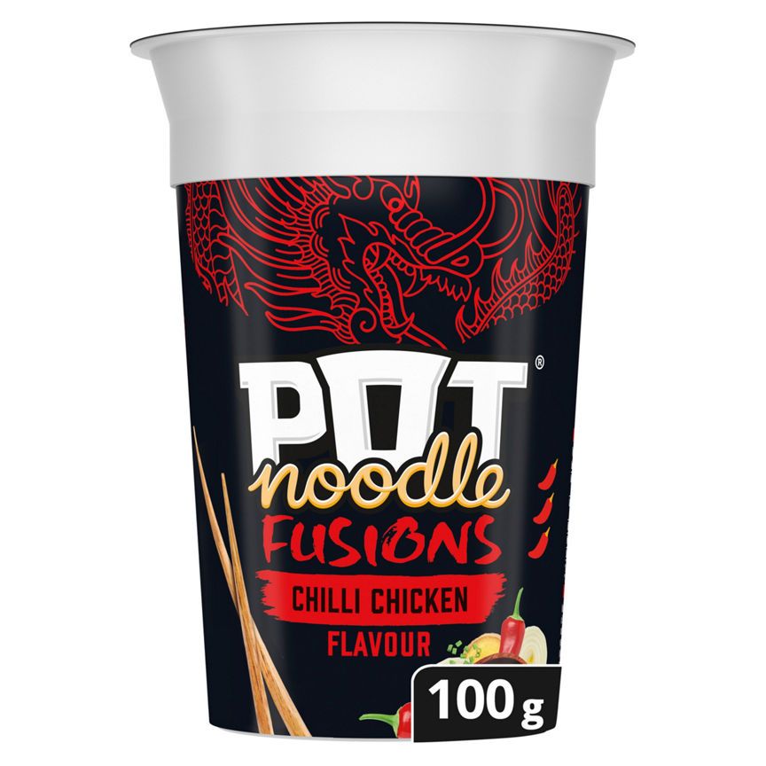 Pot Noodle Fusions Chilli Chicken Instant Snack Noodle GOODS ASDA   