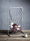 Industrial Kitchen Grey 2 Tier Storage Basket