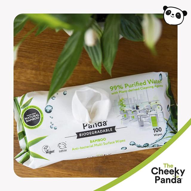 The Cheeky Panda 100% Bamboo Antibacterial Multi Surface Wipes   90 per pack GOODS M&S   