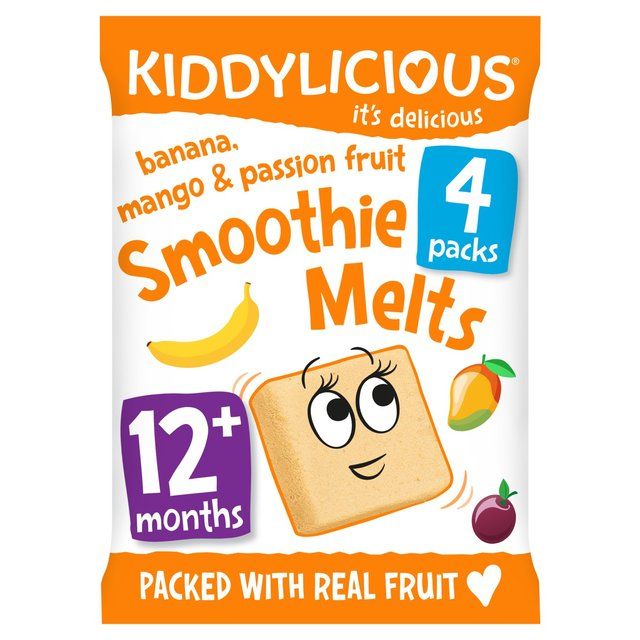 Kiddylicious Banana Mango & Passionfruit Smoothie Melts Baby Snacks Multi   4 x 6g