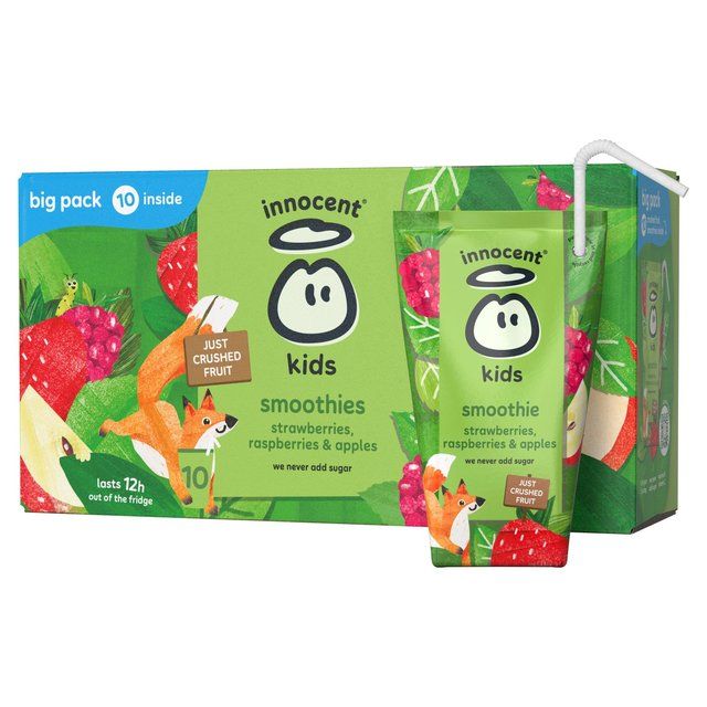 Innocent Kids Strawberries Raspberries & Apples Smoothies   10 x 150ml